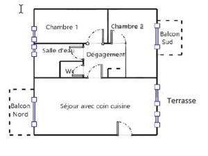Appartements Appartement Renove 5 Pers avec WIFI et Animaux Acceptes - FR-1-512-273 : photos des chambres