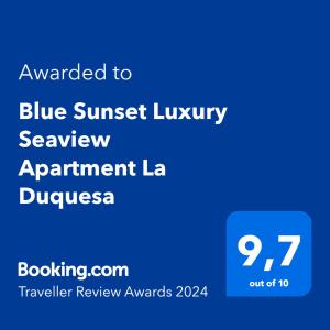 Blue Sunset Luxury Seaview Apartment La Duquesa