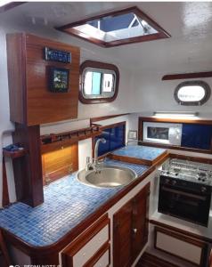 Vintage and cozy sailing boat in Barcelona