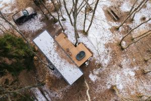 Living art piece at the lake.