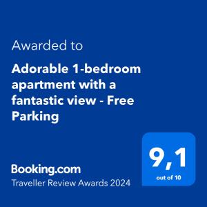 Adorable 1-bedroom apartment with a fantastic view - Free Parking