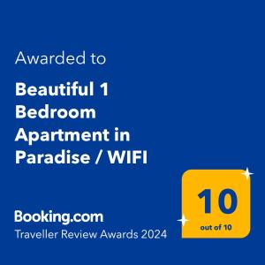 obrázek - Beautiful 1 Bedroom Apartment in Paradise / WIFI