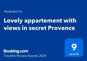 Appartements Lovely appartement with views in secret Provence : Appartement 1 Chambre
