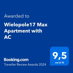Wielopole17 Max Apartment with AC