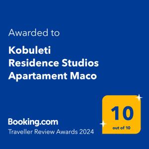 Kobuleti Residence Studios Apartament Maco