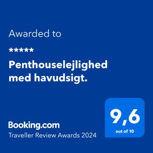 Penthouselejlighed med havneudsigt