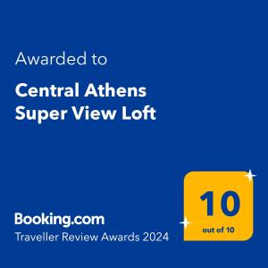 Central Athens Super View Loft
