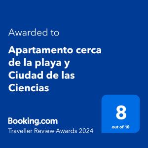 Apartamento cerca de la playa y Ciudad de las Ciencias