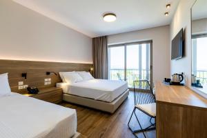 Standard Triple Room with Sea View room in White Olive Premium Lindos