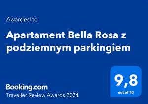 Apartament Bella Rosa z podziemnym parkingiem