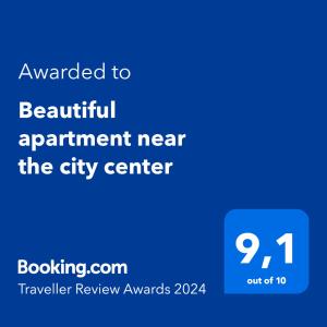 Beautiful apartment near the city center