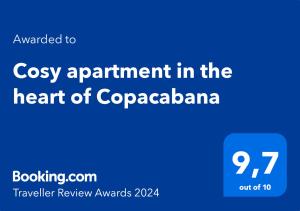 Cosy apartment in the heart of Copacabana