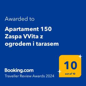 Apartament 150 Zaspa VVita z ogrodem i tarasem