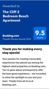 The Cliff 2 Bedroom Beach Apartment