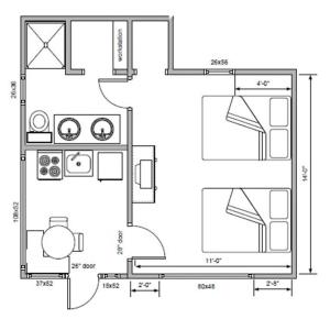 One-Bedroom Apartment room in Cottage 11 - Double Queen Beds plus Child Loft w 2 Twins Private Bath & Kitchenette Pets Allowed Fee applies