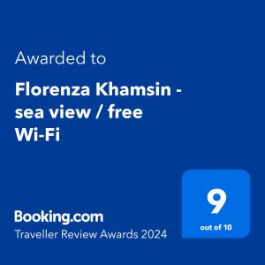 Florenza Khamsin - sea view free Wi-Fi