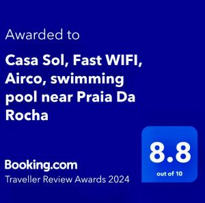 Casa Sol, Fast WIFI, Airco, swimming pool near the Beach Praia Da Rocha