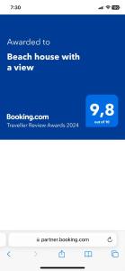 Beach house with a view