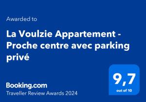 La Voulzie Appartement - Proche centre avec parking privé