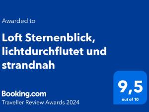 Ferienloft Sternenblick - strandnah, haustierfreundlich, tolle Küche, Workation, Platz für bis zu 5 Erwachsene