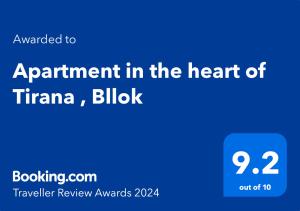 Apartment in the heart of Tirana , Bllok