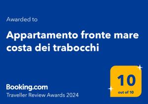 Appartamento fronte mare costa dei trabocchi