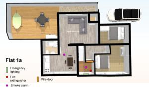 Private deck with newly refurbished flat attached!