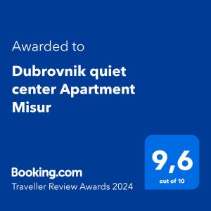 Dubrovnik quiet center Apartment Misur