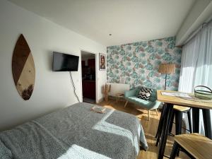 Cosy studio avec vue sur locéan