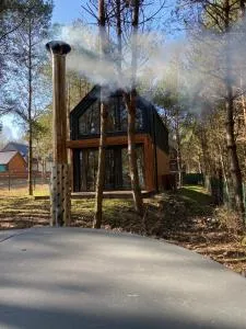 DOMEK LABA CHAŃCZA nad zalewem, domek w lesie z opcją balii, ANTRESOLA - Cisów