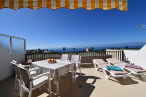 Ocean View, Große Sonnenterrasse, Meerblick, Tamara Komplex, Teneriffa Süd, Los Gigantes, 500m Strand, Pool, 300m zum Ort, ruhig