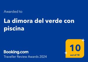 La dimora del verde con piscina