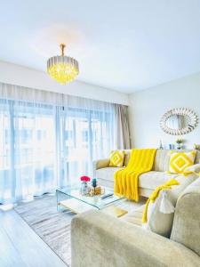 2BR Riverside luxury apartment with balcony & pool views