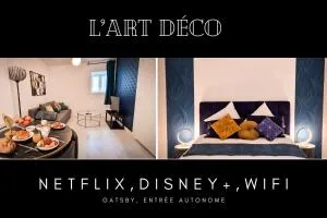 L'Art Déco 3 étoiles Wifi, Netflix, Disney, Coeur de Bastide - Savignac