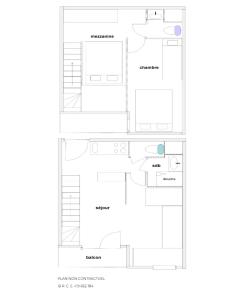 Résidence Jetay - Appartement avec mezzanine pour 7 personnes aux Ménuires MAE-4454