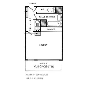 Résidence Lac Du Lou - Studio 4 personnes sur la Croisette avec vue sur les pistes MAE-5074
