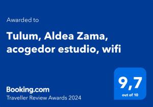 Acogedor estudio 305 wifi netflix Tulum Aldea Zama