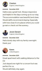 3 bed flat O2 arena Dyson house