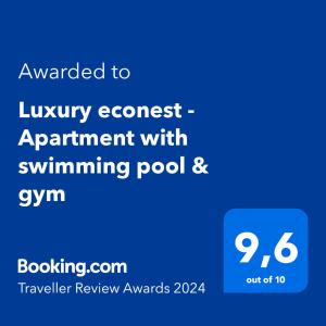 Luxury econest - Apartment with swimming pool & gym