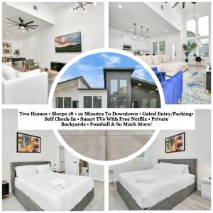2 Homes•Sleeps 18•Gated•10 Mins To Dwntwn•SmartTvs