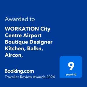 WORKATION Centre Airport Boutique Designer Bath, 3-4 days best offer, Kitchen, Balkony, Aircon
