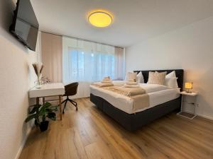 3 Zimmer Apartment, 90 qm, ruhig und zentrumsnah, max 6 Pers, 15 qm Balkon , private Garage, Internet 1000 MBit