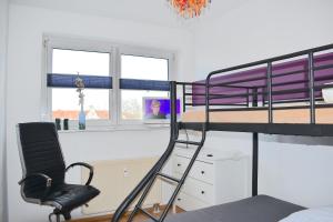 City-Dach-Apartment mit Loggia - Balkon - Kamin