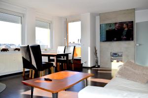 City-Dach-Apartment mit Loggia - Balkon - Kamin