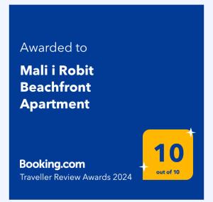 Mali i Robit Beachfront Apartment