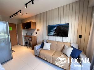 Flat premium com varanda gourmet no Makia Resort em Muro Alto 4 pessoas