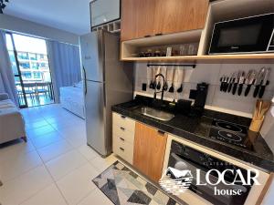 Flat premium com varanda gourmet no Makia Resort em Muro Alto 4 pessoas