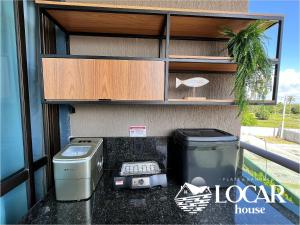 Flat premium com varanda gourmet no Makia Resort em Muro Alto 4 pessoas