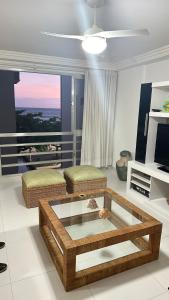 Apartamento pé na areia Guarujá 3 quartos 3 banheiros sala cozinha equipada