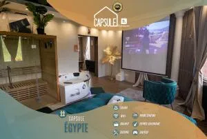 Capsule Egypte - Jacuzzi - Sauna - Billard - Netflix & Home cinéma - Nintendo switch & jeu - - Onnaing